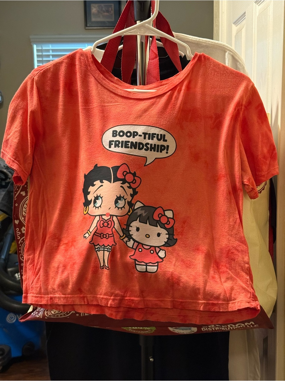 Super Cute Betty Boop x Hello Kitty Crop Top